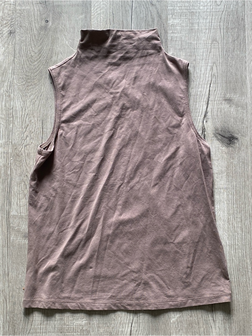 Brown Athleta Mock Neck Athletic Tank Size Small